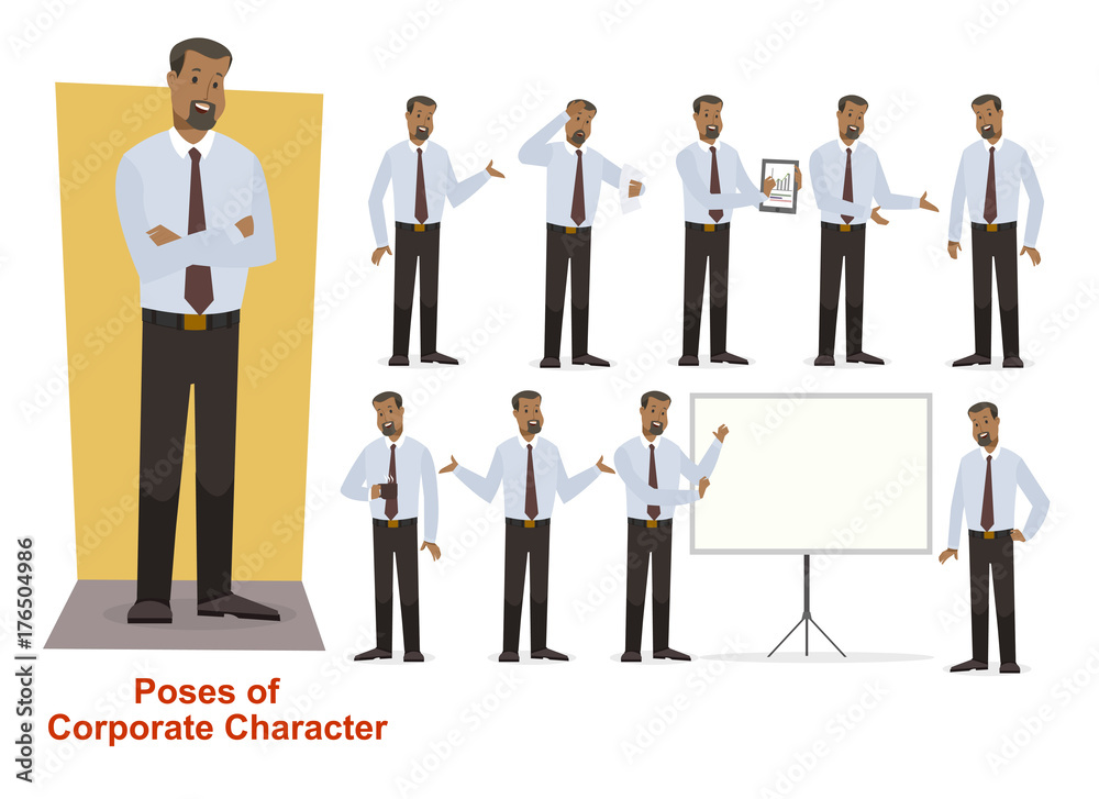 Corporate Character in shirt African American Corporate Character in shirt African American