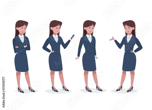 business woman in office vector