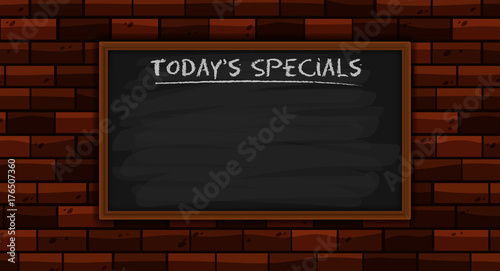 Today's specials on blackboard