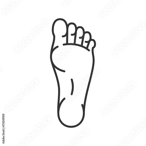 Foot linear icon photo