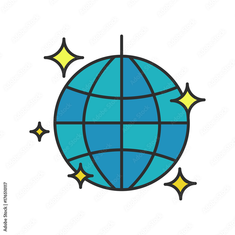 Disco ball color icon