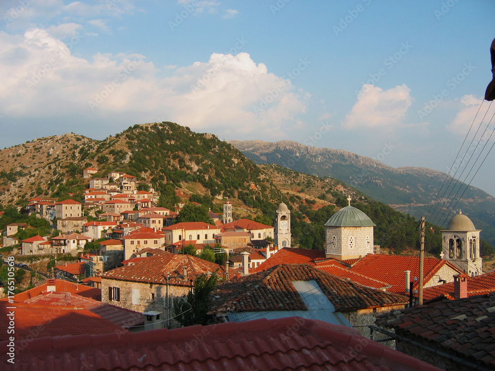Dimitsana town in Peloponnese Greece