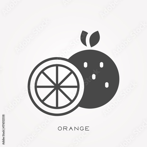 Silhouette icon orange