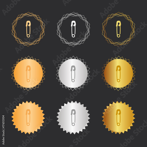 Nadel - Bronze, Silber, Gold Medaillen