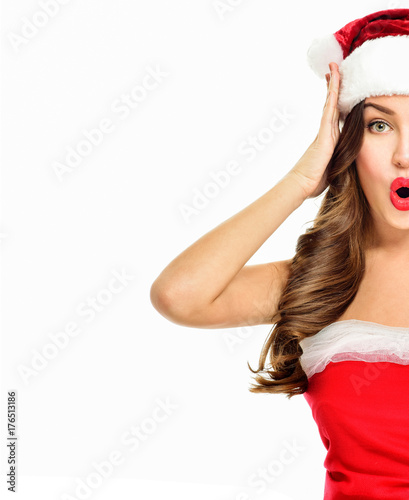 Woman dressed as santa cheap