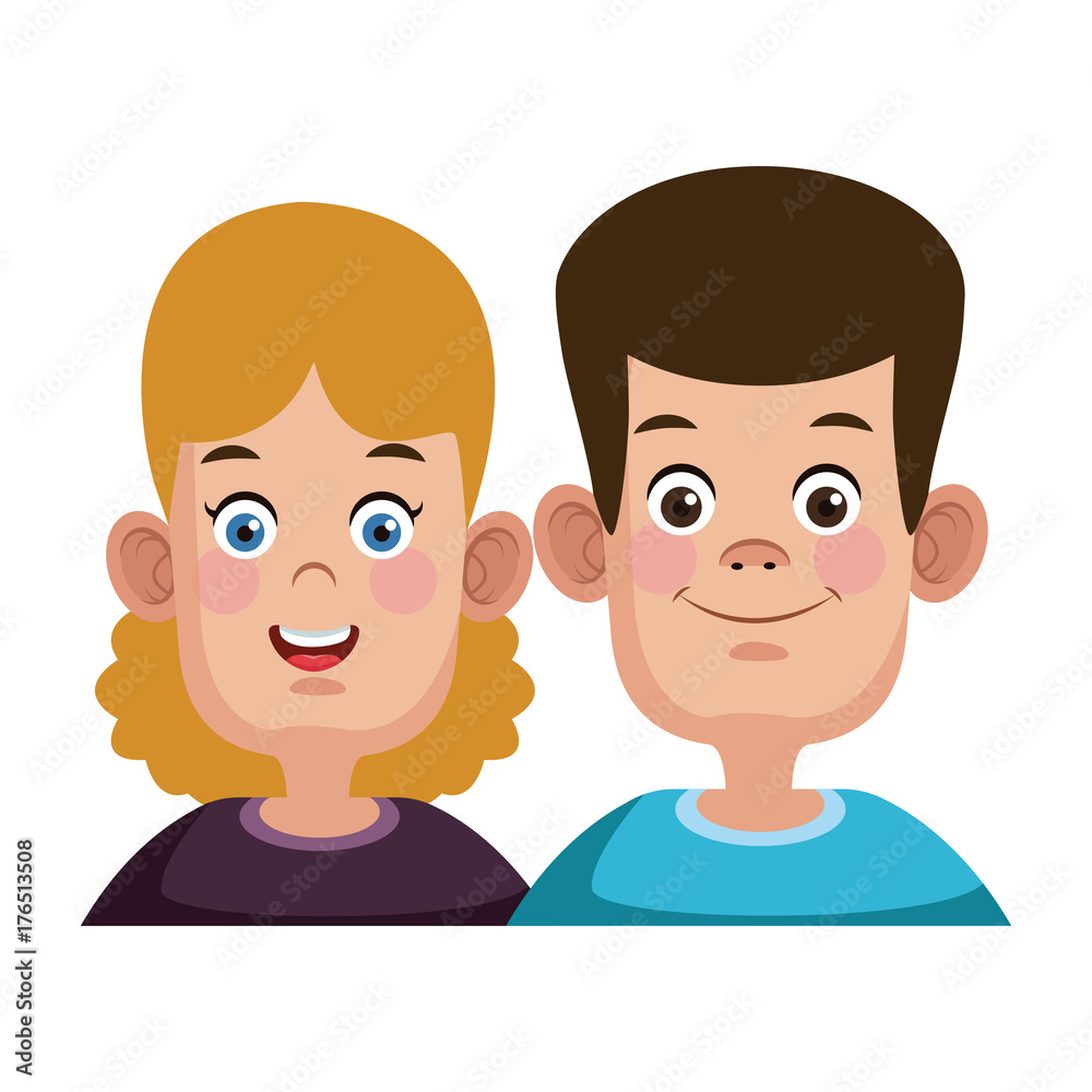 Kids friends cartoon icon vector illustration graphic design Kids friends cartoon icon vector illustration graphic design