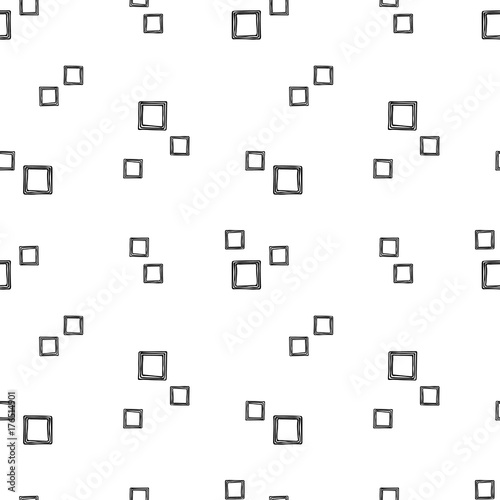 white black hand drawn minimal square geometrical seamless pattern