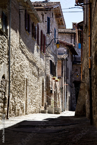 Stra  e in Gubbio Italien