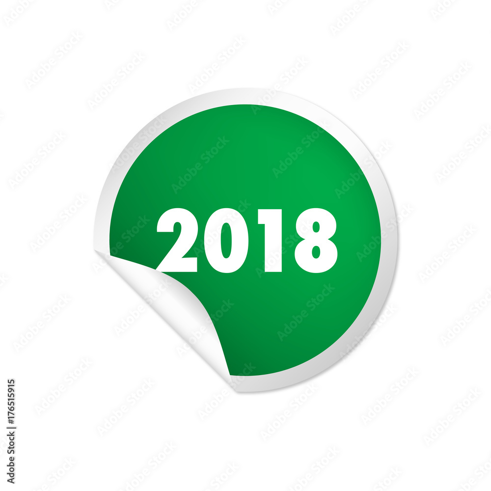 runder Sticker grün - 2018 runder Sticker grün - 2018