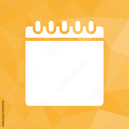 Kalender - Icon mit geometrischem Hintergrund gelb