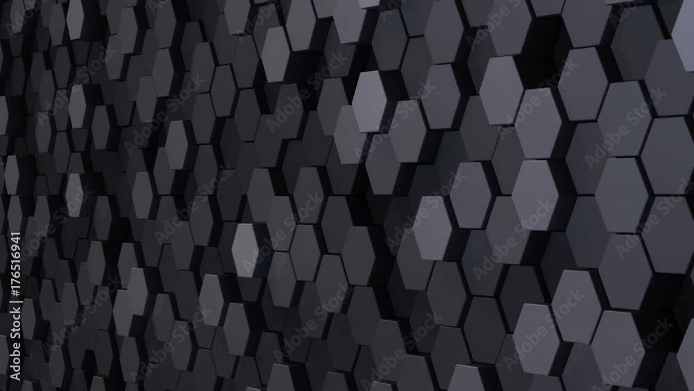 Geometric Hexagon Block Wall moving background. Geometric Hexagon Block Wall moving background.