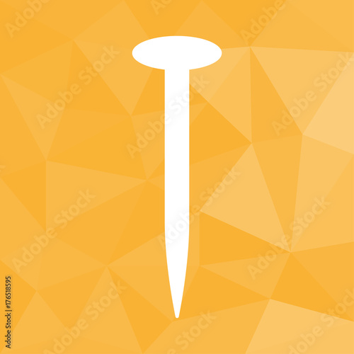 Nagel - Icon mit geometrischem Hintergrund gelb