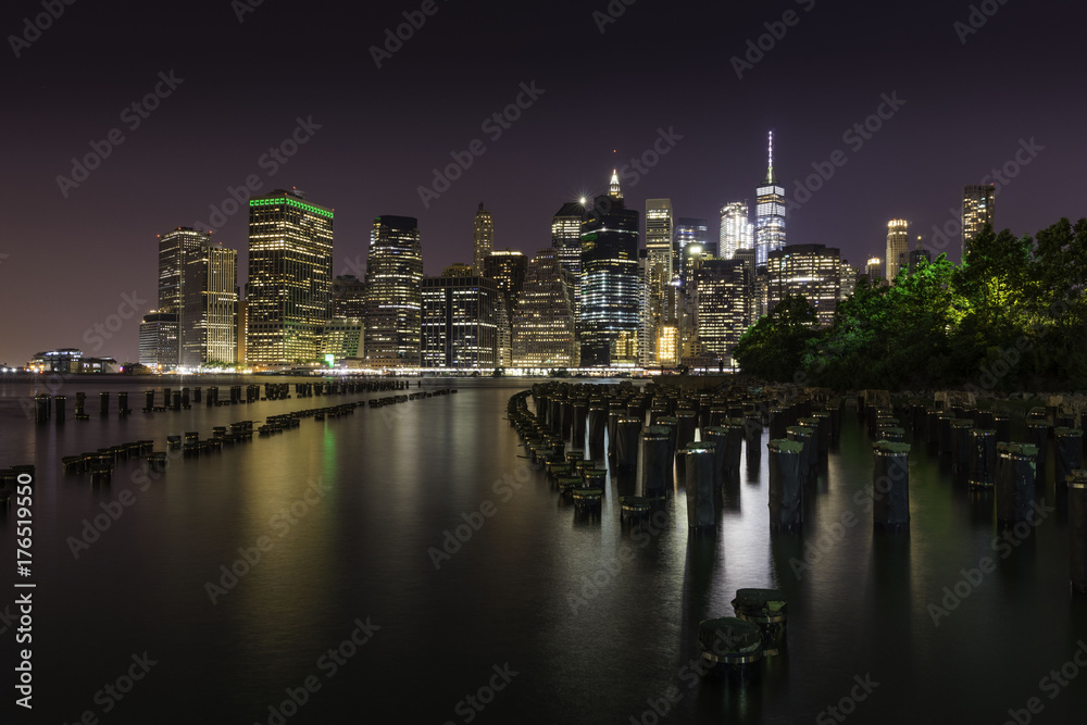 New York, Lower Manhattan at Night