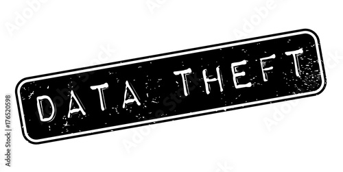 Data Theft rubber stamp. Grunge design with dust scratches. Effects can be easily removed for a clean, crisp look. Color is easily changed.