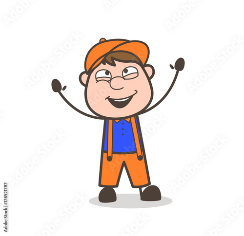 Joyful Young Business Guy Expression Vector