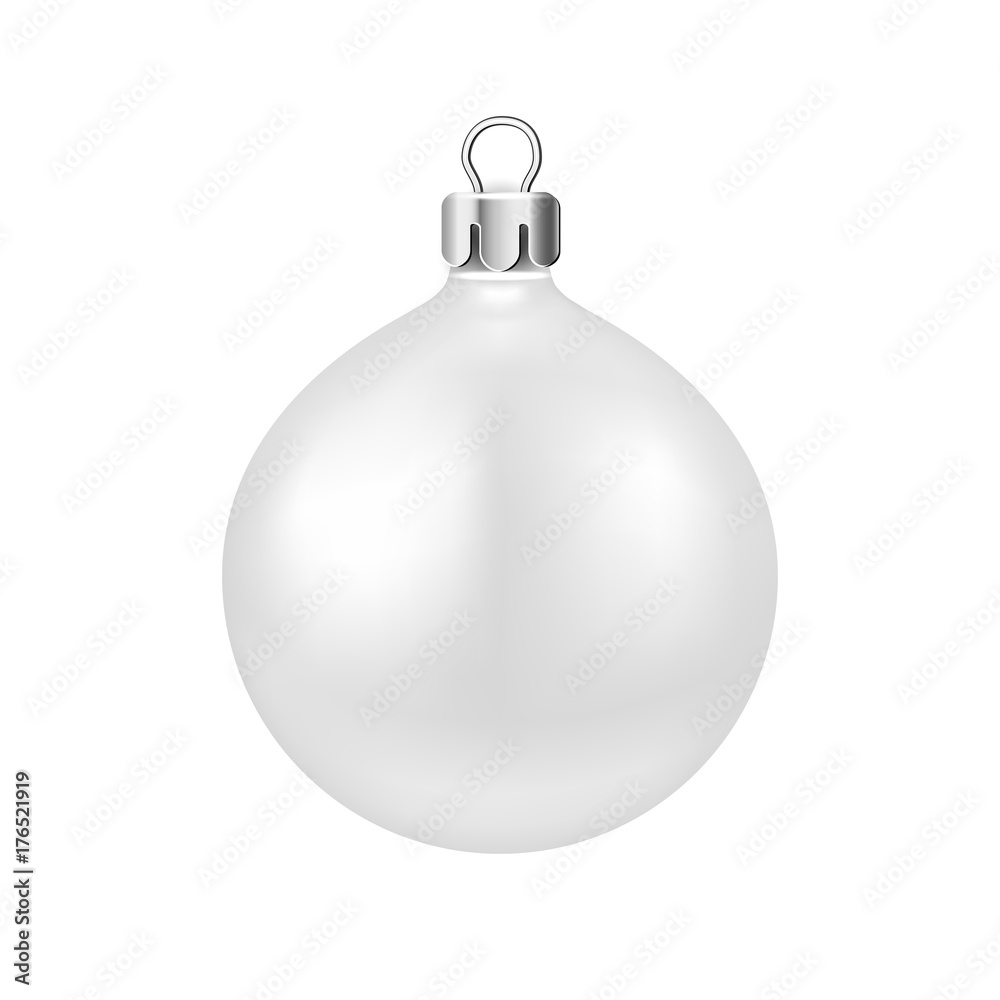 White round transparent Christmas ball.