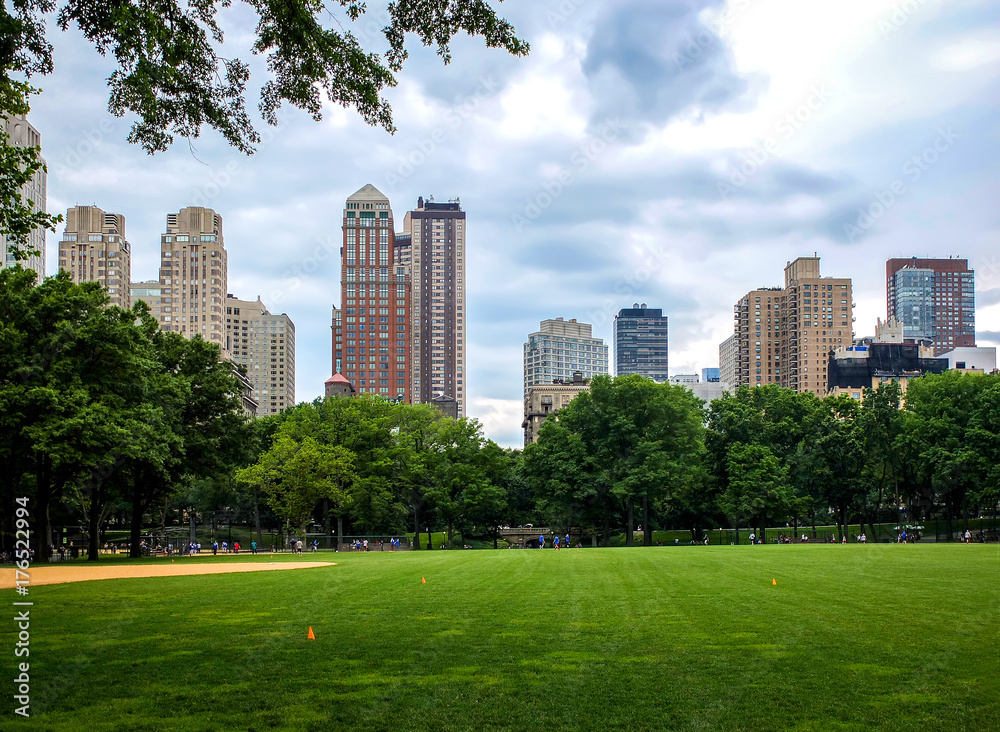 Centaral Park in NYC -  panoramic veiw 