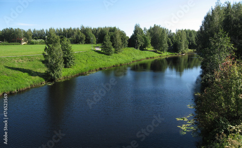 Aerial image of rural summer scenery.
