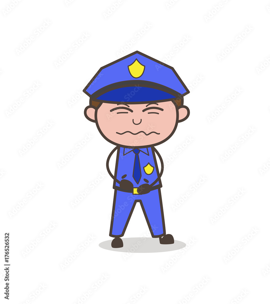 Comic Soldier Confounded Face Vector