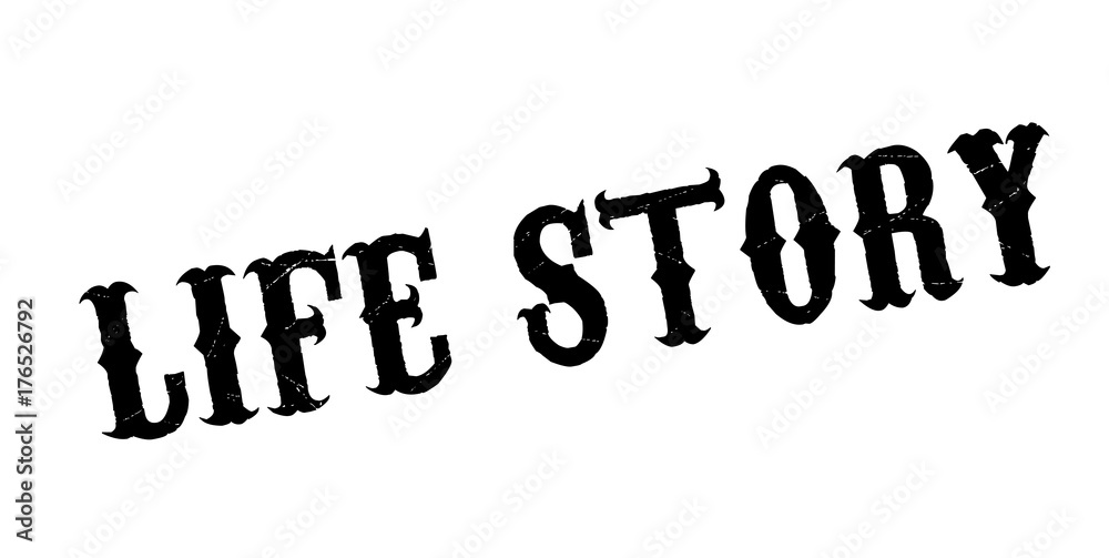 Life Story rubber stamp. Grunge design with dust scratches. Effects can be easily removed for a clean, crisp look. Color is easily changed. Life Story rubber stamp. Grunge design with dust scratches. Effects can be easily removed for a clean, crisp look. Color is easily changed.