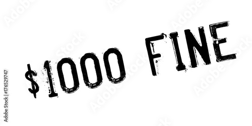 1000 Dollar Fine rubber stamp. Grunge design with dust scratches. Effects can be easily removed for a clean, crisp look. Color is easily changed.