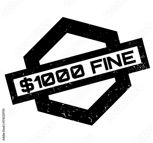 1000 Dollar Fine rubber stamp. Grunge design with dust scratches. Effects can be easily removed for a clean, crisp look. Color is easily changed.