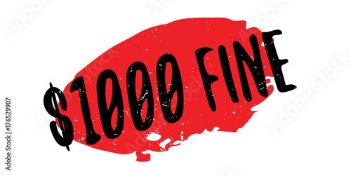 1000 Dollar Fine rubber stamp. Grunge design with dust scratches. Effects can be easily removed for a clean, crisp look. Color is easily changed.