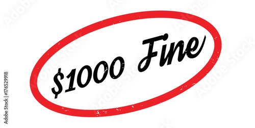 1000 Dollar Fine rubber stamp. Grunge design with dust scratches. Effects can be easily removed for a clean, crisp look. Color is easily changed.