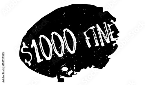 1000 Dollar Fine rubber stamp. Grunge design with dust scratches. Effects can be easily removed for a clean, crisp look. Color is easily changed.