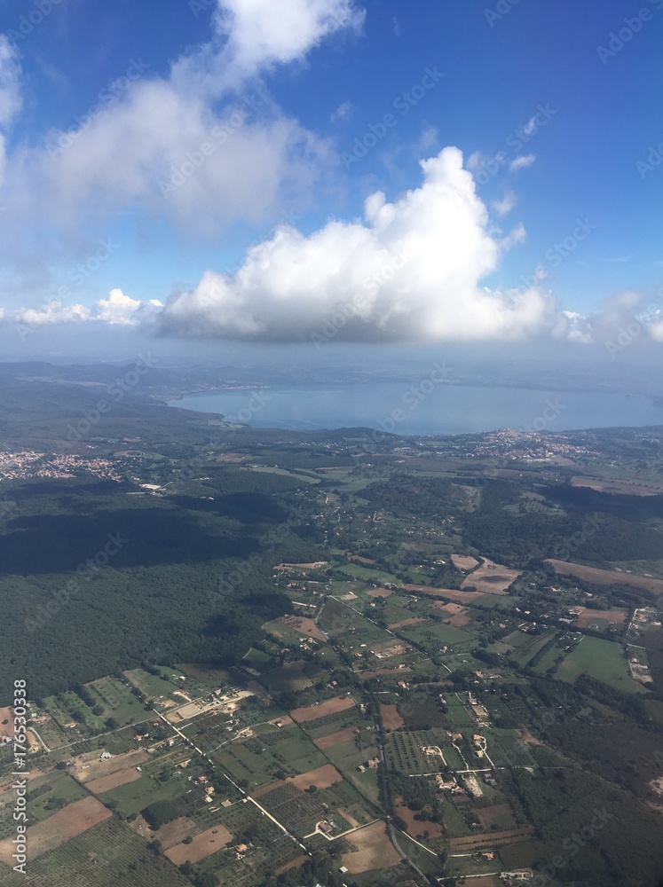 flying in the proximity of Rome airport in Italy