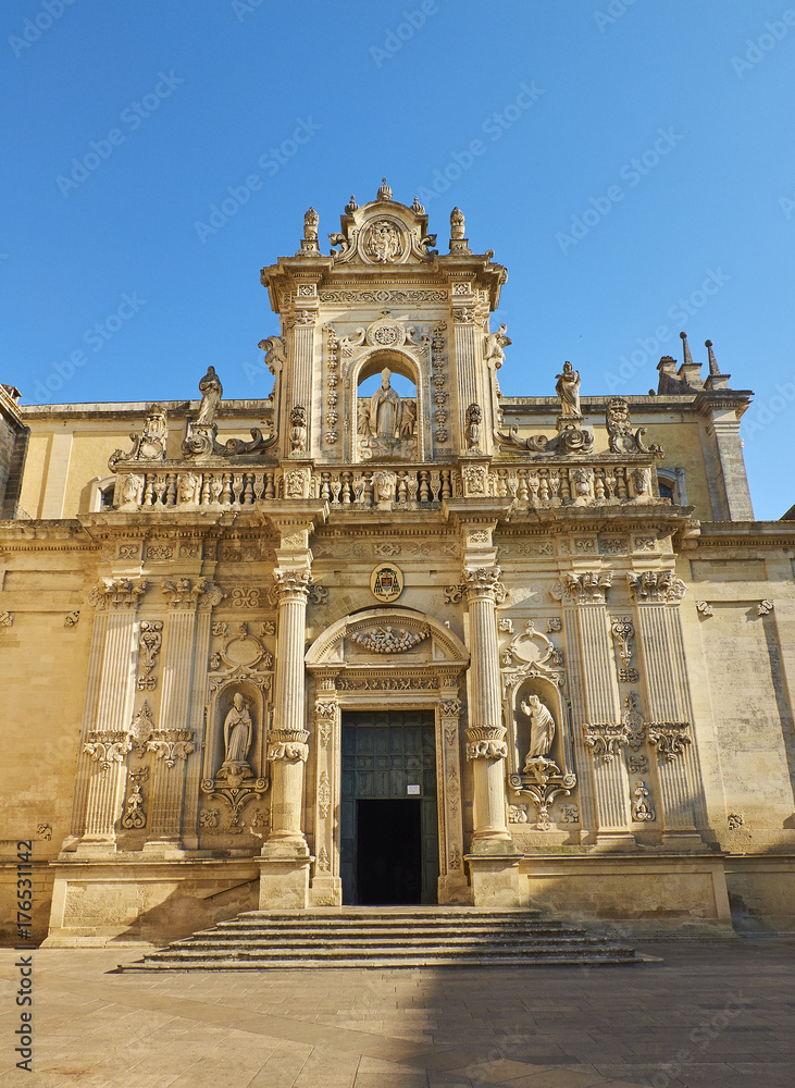 Cattedrale di Santa Maria Assunta cathedral of Lecce. Puglia, Italy.