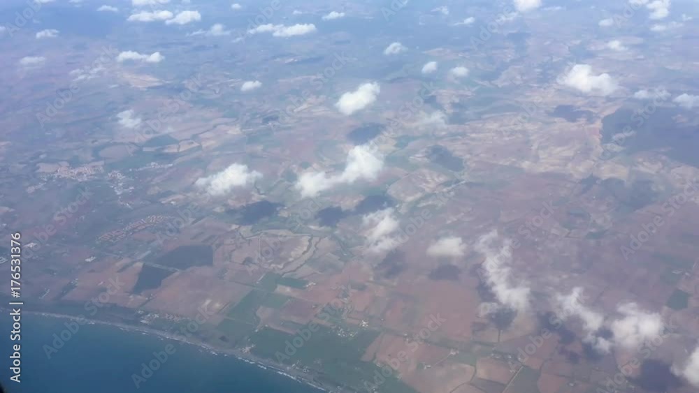 Tuscany aerial view from airplane. Tuscany aerial view from airplane.