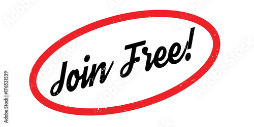 Join Free rubber stamp. Grunge design with dust scratches. Effects can be easily removed for a clean, crisp look. Color is easily changed.