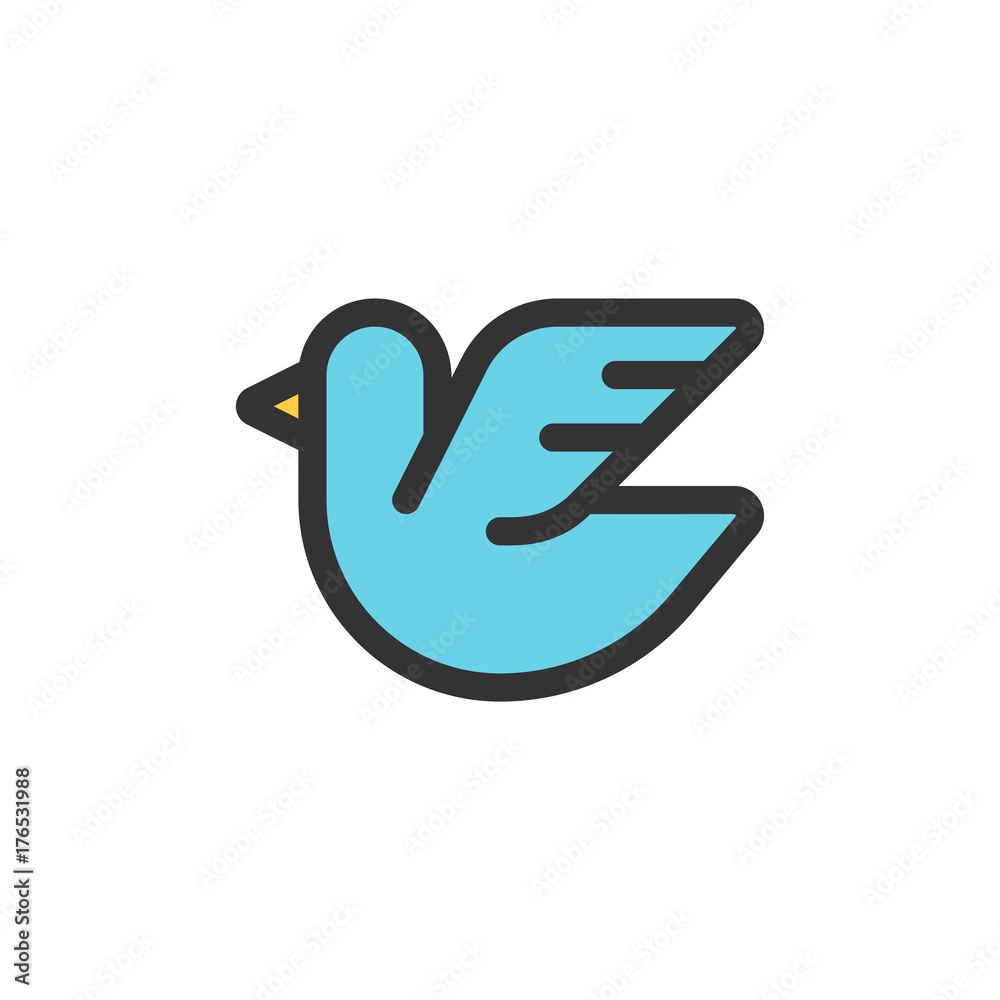 Communication Filled - Messenger Bird Icon