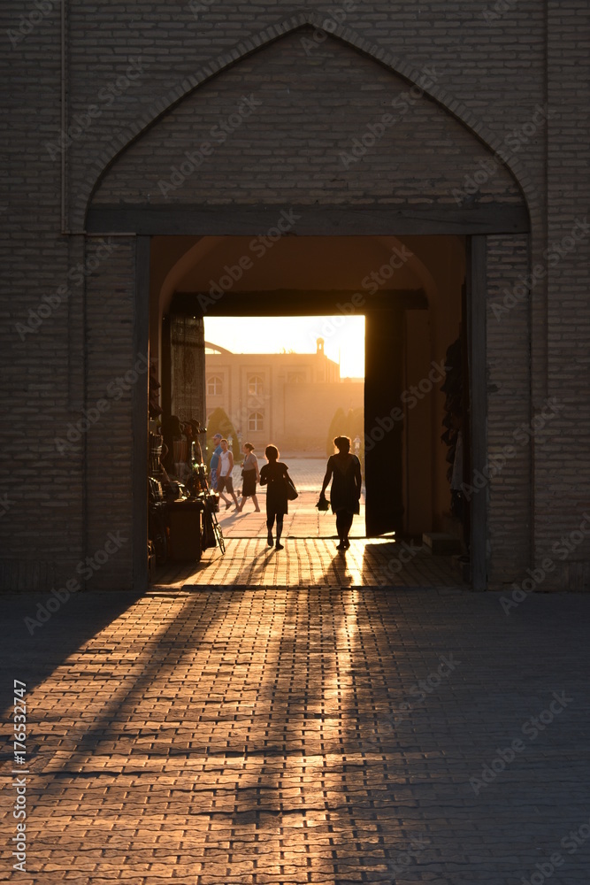 Sunset at Northern Gate of Khiva