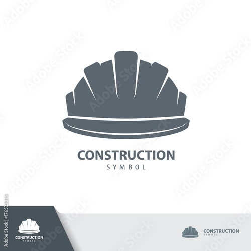 Safety helmet, Hard hat icon symbol.