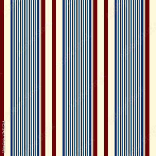 Retro usa Color fashion style seamless stripes pattern. Abstract vector background.