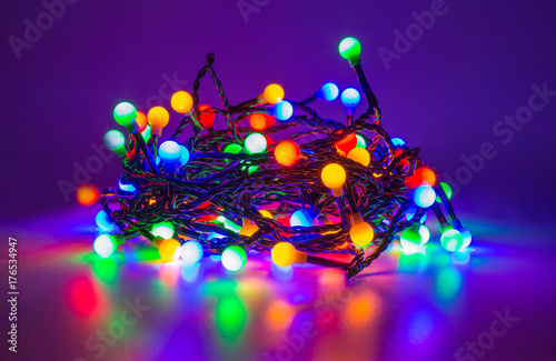 led fairy lights in different colors