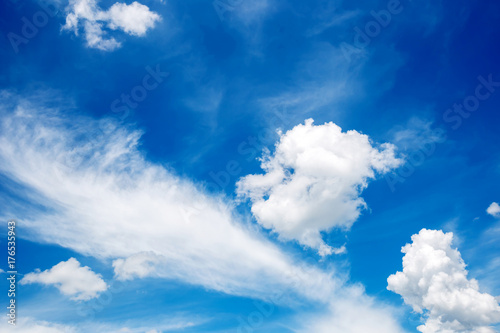 clouds in the blue sky