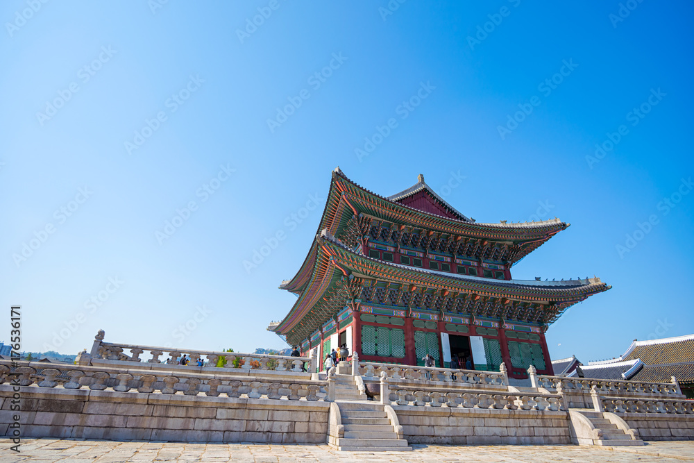 Emperor palace (The Gyeongbokgung Palace) at Seoul. South Korea.