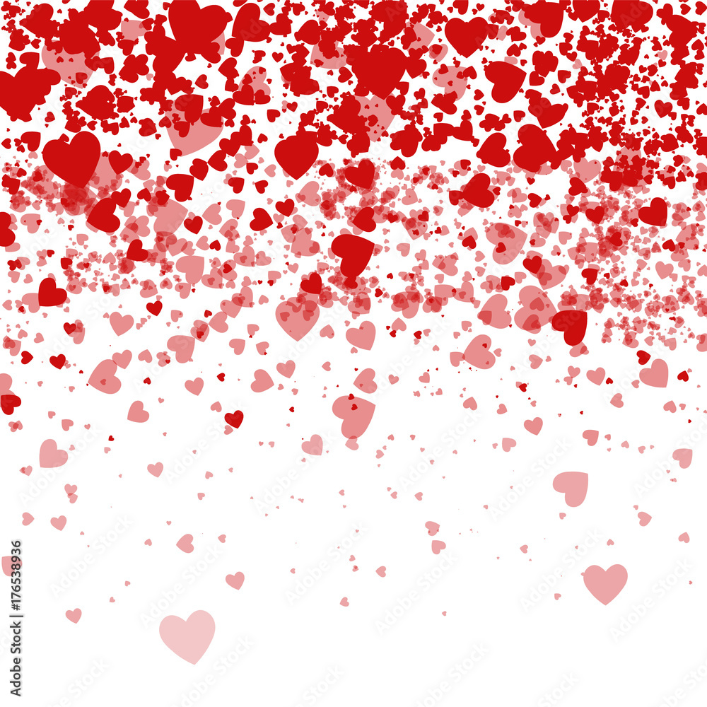 vector background with red hearts