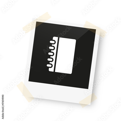 eingeklebtes Foto - Notizblock