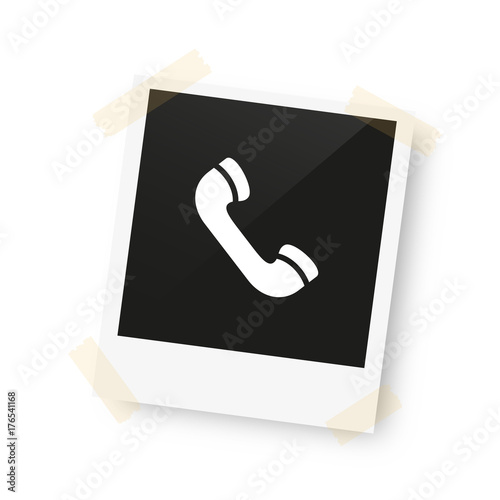 eingeklebtes Foto - Telefon