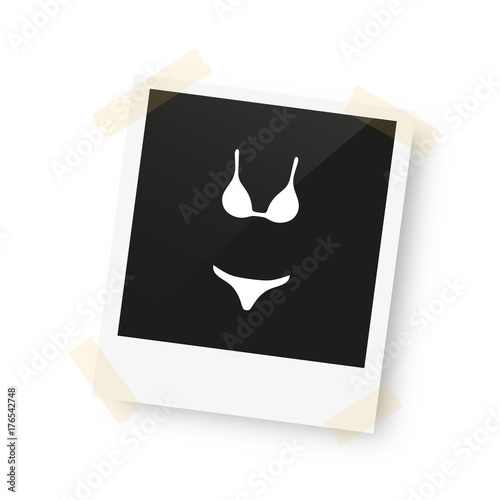 eingeklebtes Foto - Bikini