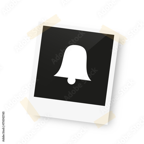 eingeklebtes Foto - Glocke