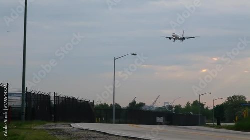 PHILADELPHIA - MAY 3, 2010: UPS airplane landing in Philadelphia, PA on May 3rd, 2010.