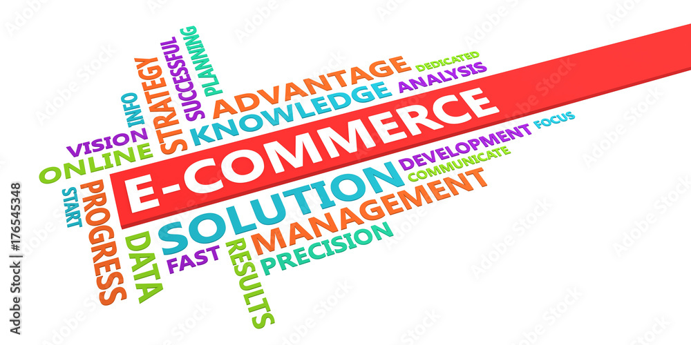 Fototapeta premium E-commerce Word Cloud