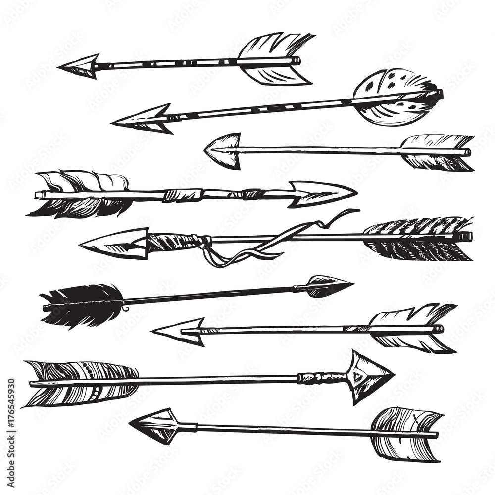 Set of 9 ethnic indian arrows Set of 9 ethnic indian arrows