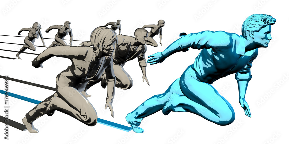 Obraz premium Overcoming Obstacles