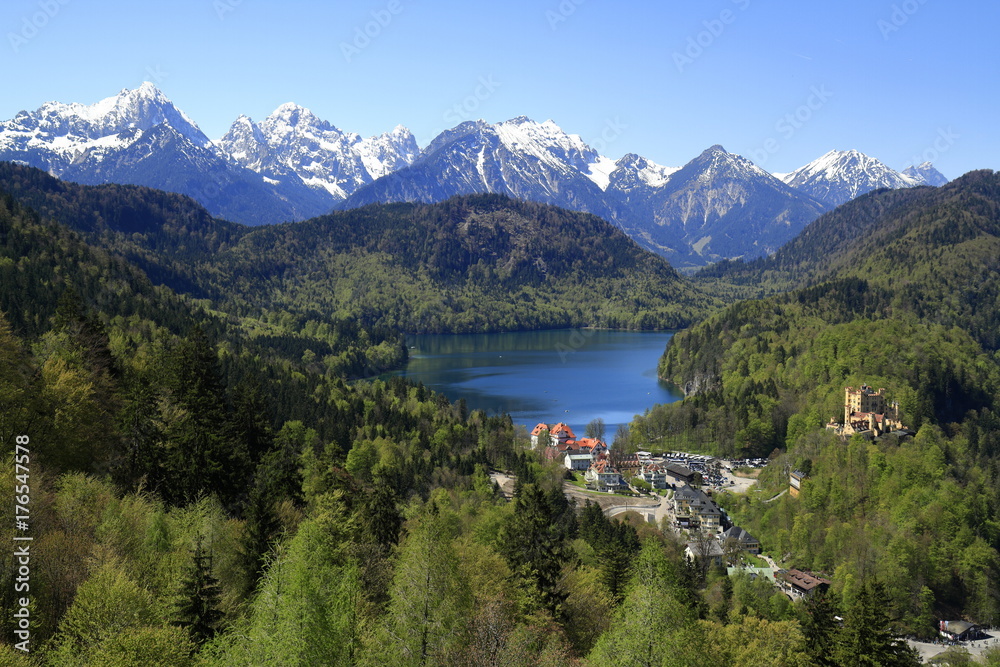 Hohenschwangau and Alpsee Lake